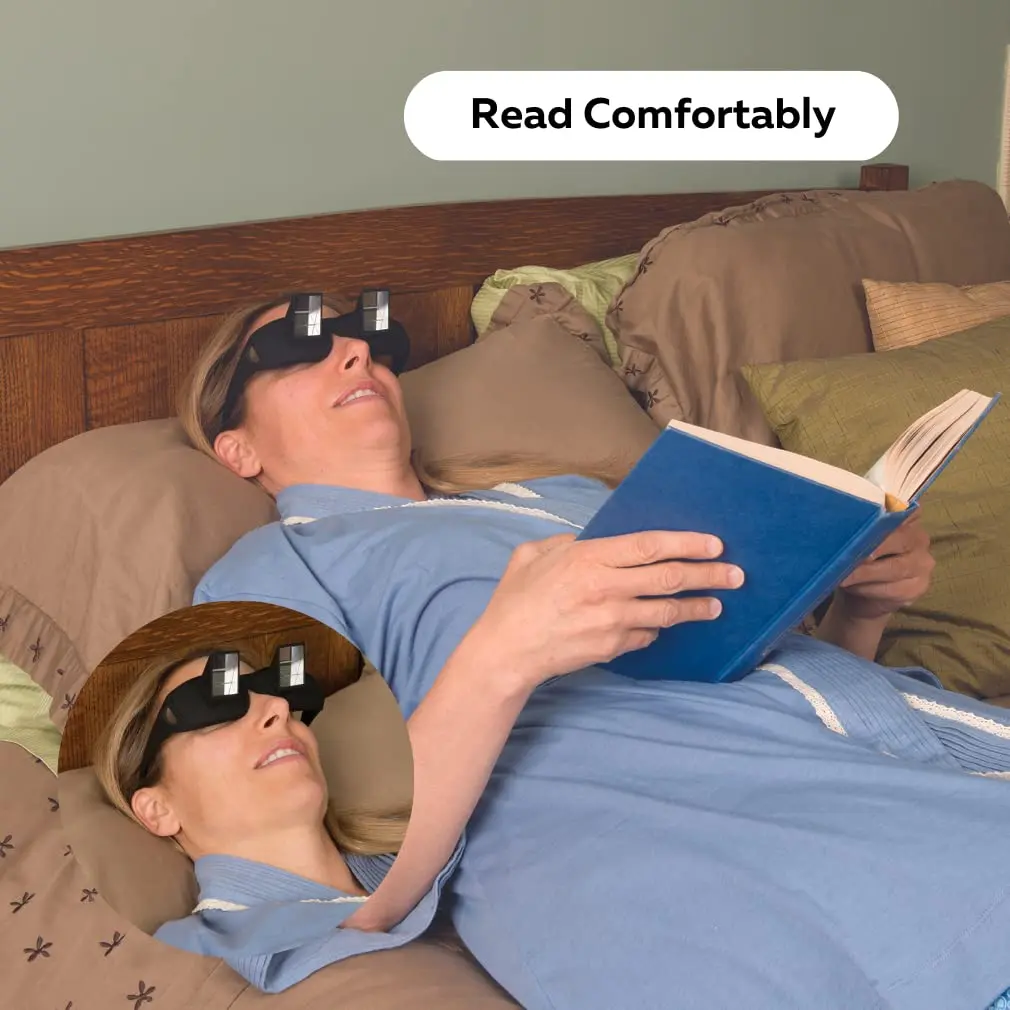 Amazing Lazy Creative Periscope Horizontal Reading Books Sit Glasses On Bed Lie Down View TV Myopia Usable Prism Spectacles