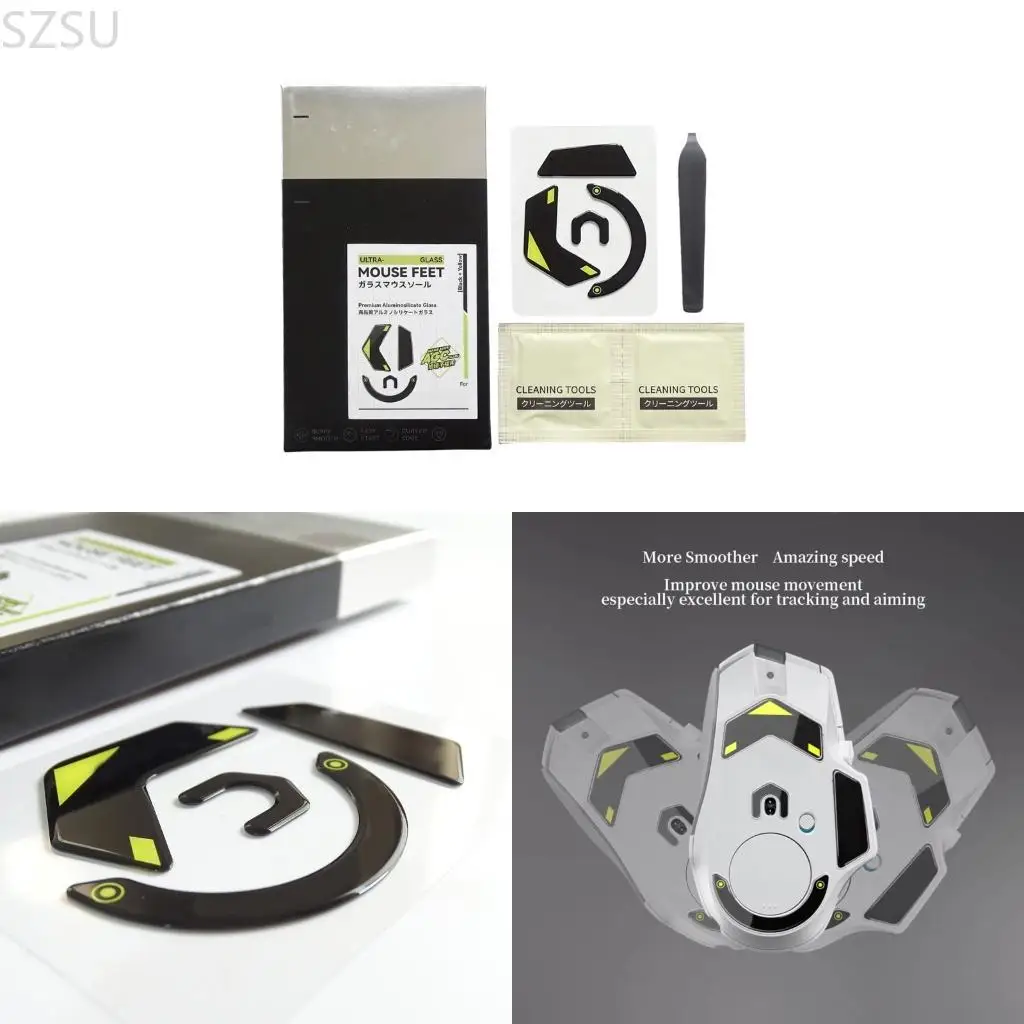 SZSU Glass Mouse Skates Mouse Feet Pad for G502X /G502X Mouse Accessories