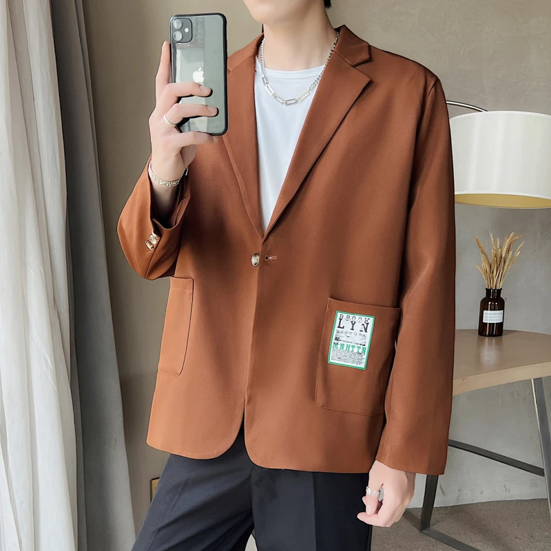 

2023 spring and autumn fashion business slim gentleman handsome male new Korean version of high quality casual jacket coat