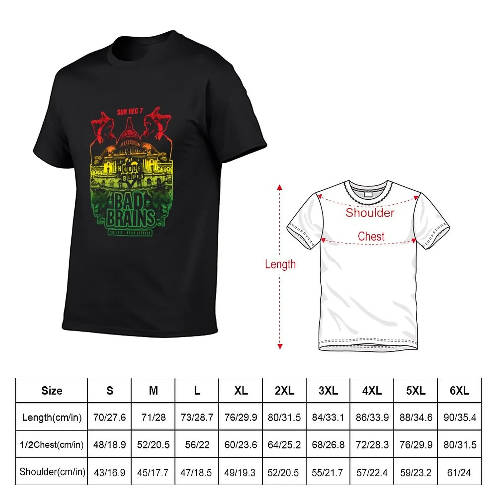 New Graphic Bad Brains House Blues Gift Men T-Shirt man clothes anime tshirt plain white t shirts men