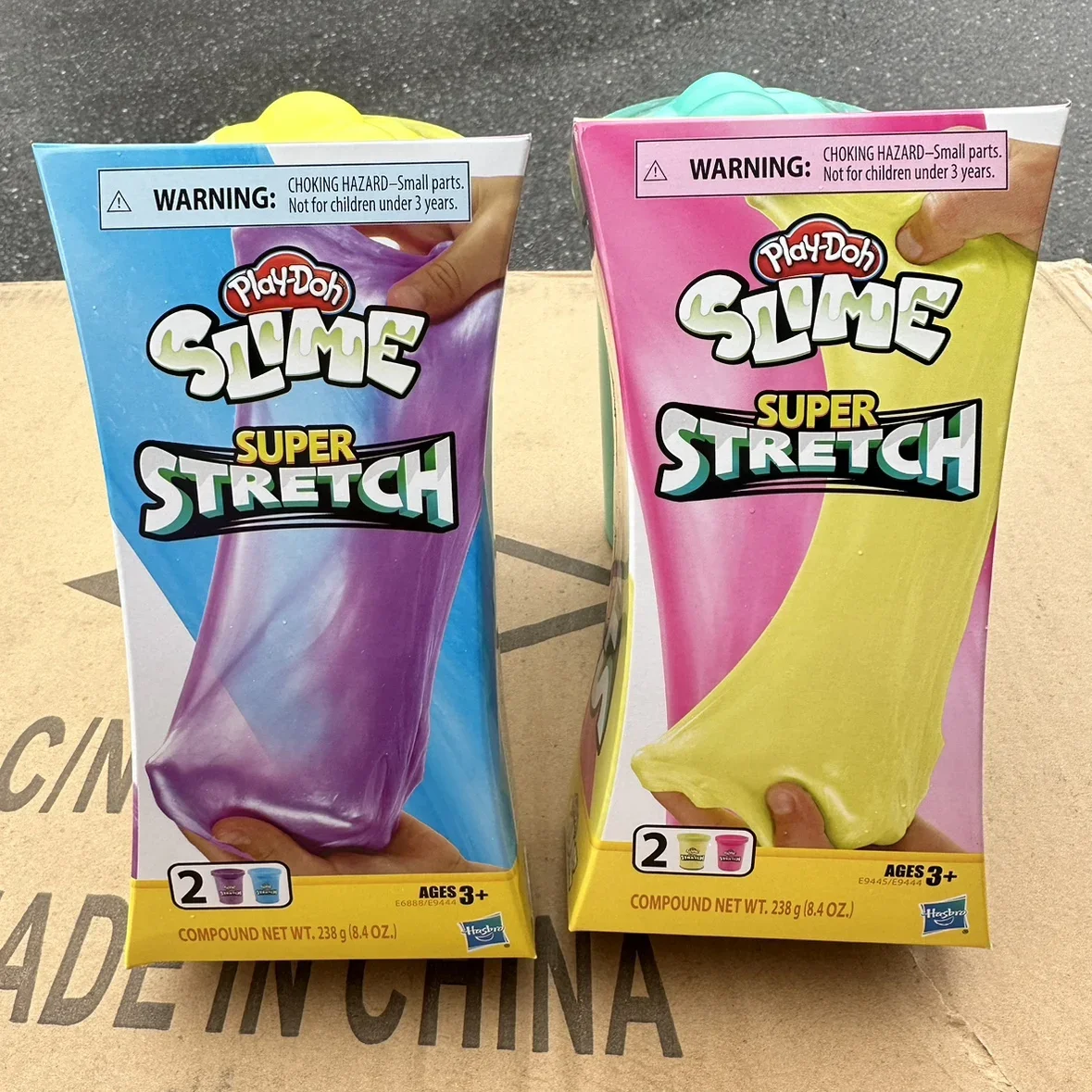 

Hasbro Play-Doh Slime Super Stretch 2-Pack E9444 DIY Creative Arts and Crafts