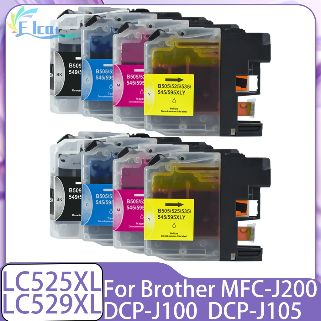LC525 LC525XL LC529 LC529XL Ink Cartridge LC-525 LC-529 Ink Cartridge Compatible For Brother DCP-J100 DCP-J105 MFC-J200 Printer