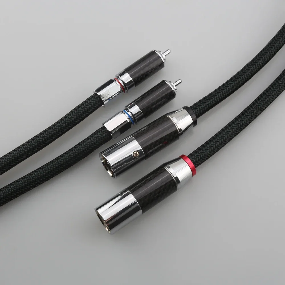 مرحبا نهاية النحاس الفضة مختلطة RCA إلى XLR ذكر أنثى كابل الصوت المتوازن HIFI XLR كابل