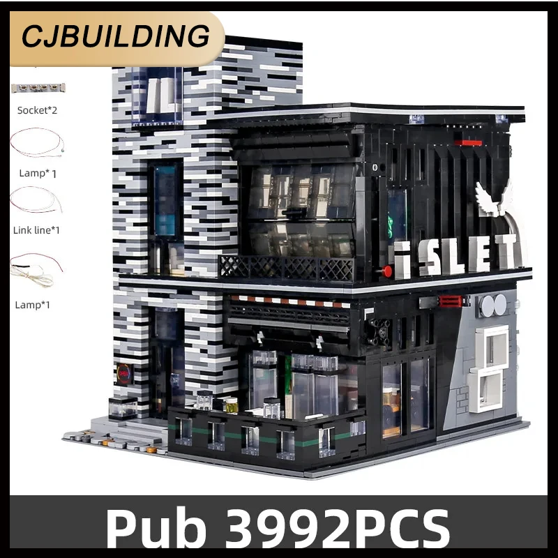 

Mould King 16042 Street View House Building Blocks PUB and Restaurant Building Model Bricks Kids Educational Toys Gift MOC-53084