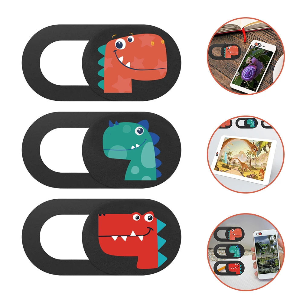 

3 Pcs Camera Cover Privacy Webcam Lens Protector Slide Abs Case Cute for Laptop Computer