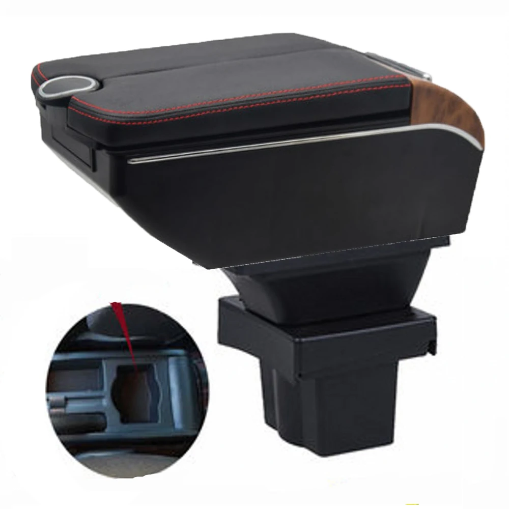 Skoda Yeti Octavia A5 MK2 Armrest Box Retrofit Parts Center Console Special Storage Space Car Elbow Rest with USB Cup Holder