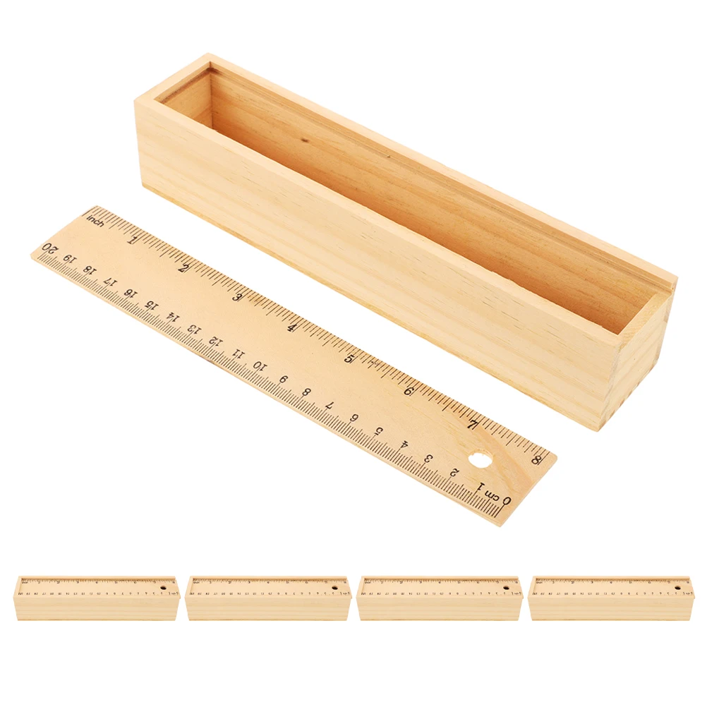 

5 Pcs Stationery Box Drawer Pencil Tray Organizer Case Simple Small Wood Back to School Child