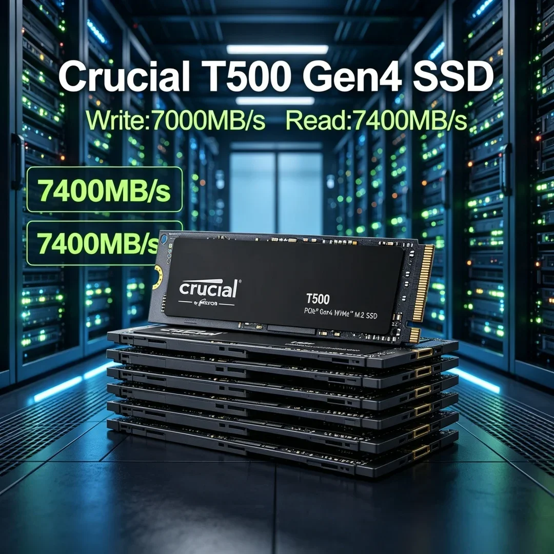 

Gamer Must-have Crucial T500 1TB Gen4 M.2 NVMe SSD 7300MB/s OEM Original Internal Gaming Solid State Drive