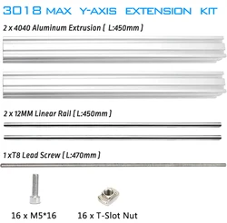 3018 MAX Y-Axis Extension Kit For Upgrade 3040, 3018 Max Accessories For CNC Router, 3018 Max Engraving Milling Machine.