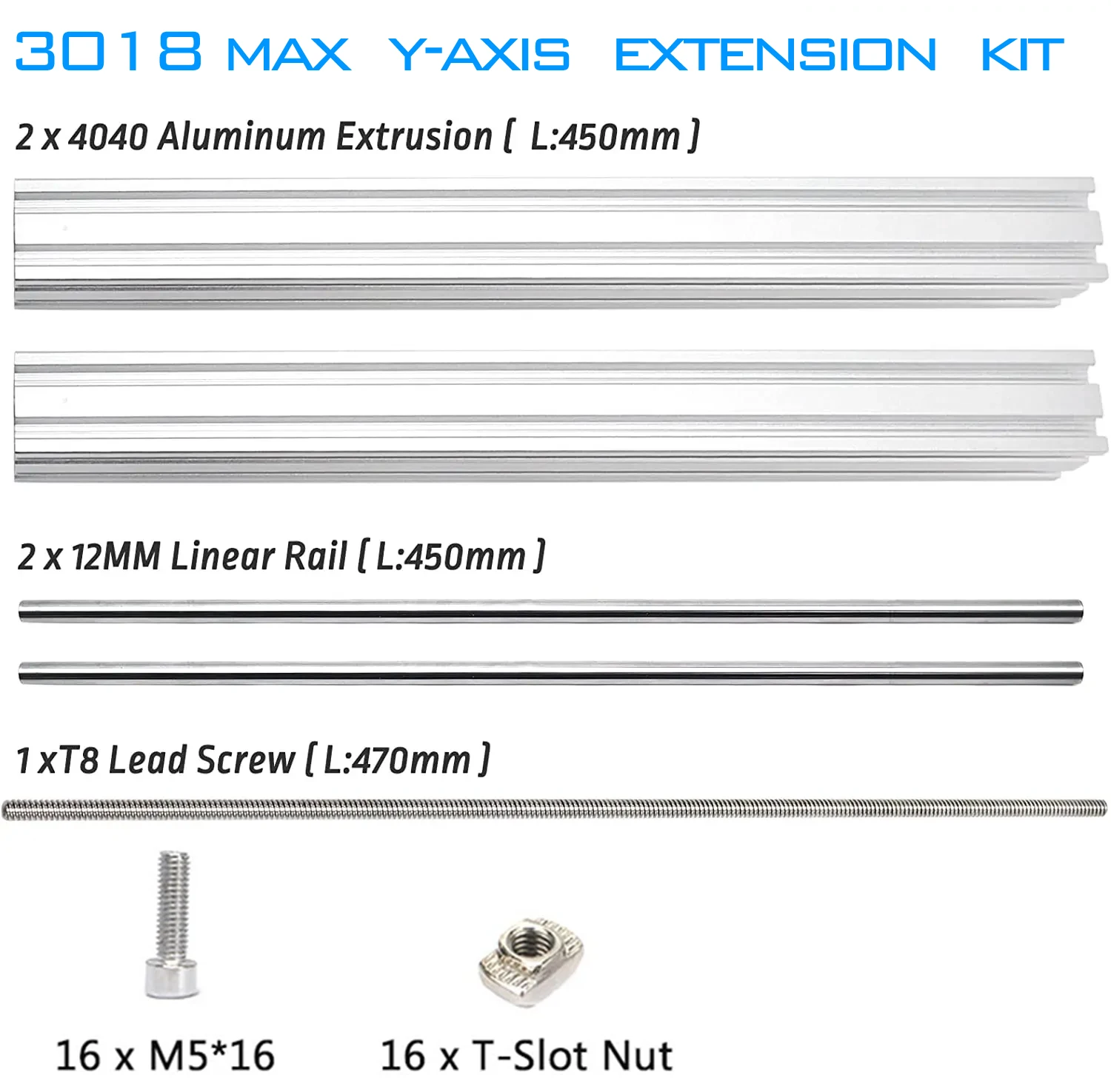 3018 MAX Y-Axis Extension Kit For Upgrade 3040, 3018 Max Accessories For CNC Router, 3018 Max Engraving Milling Machine.