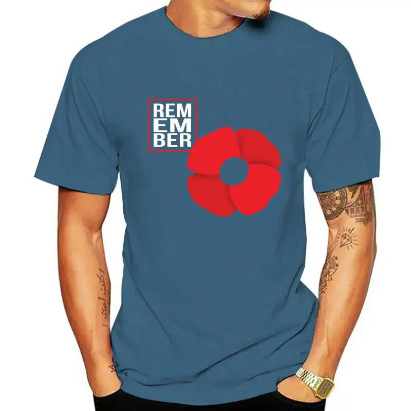 Remembrance Day T-Shirt Poppy Flower Remember Solders Armistice Day Tee Top