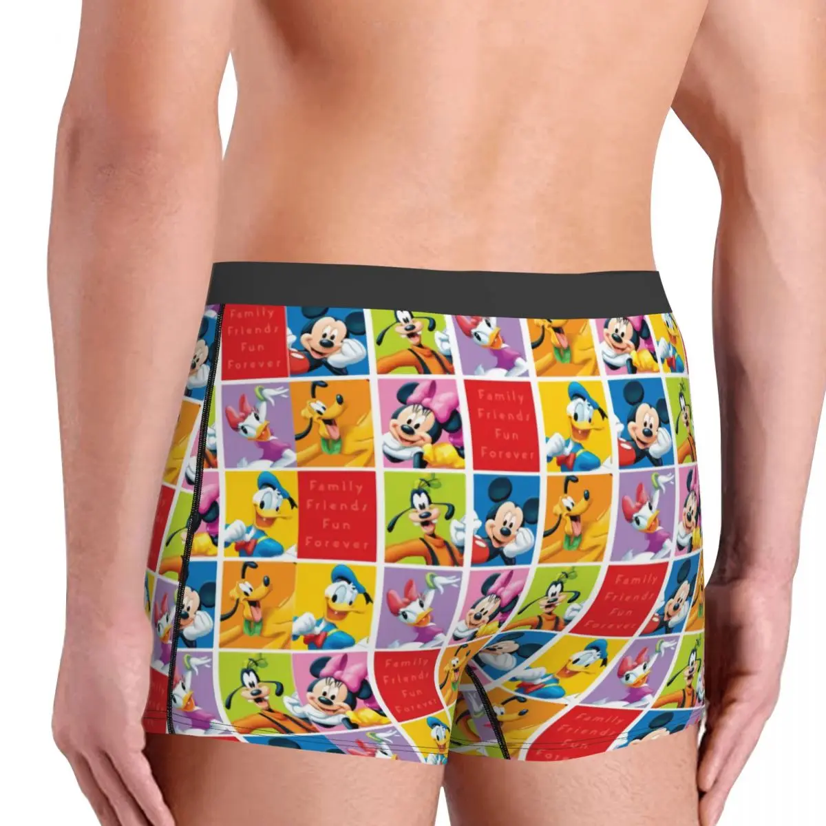 Custom Novelty Mickey Mouse Collage Anime Boxers Shorts Panties Male Underpants Breathable Briefs Underwear