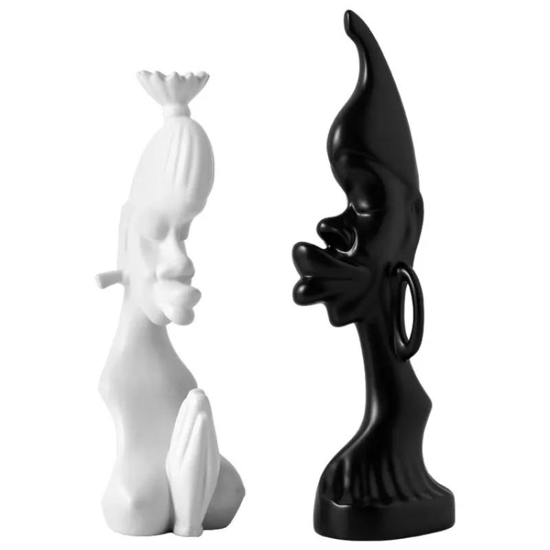 

Men Women Abstract Bust Sculpture Simple African Ornaments