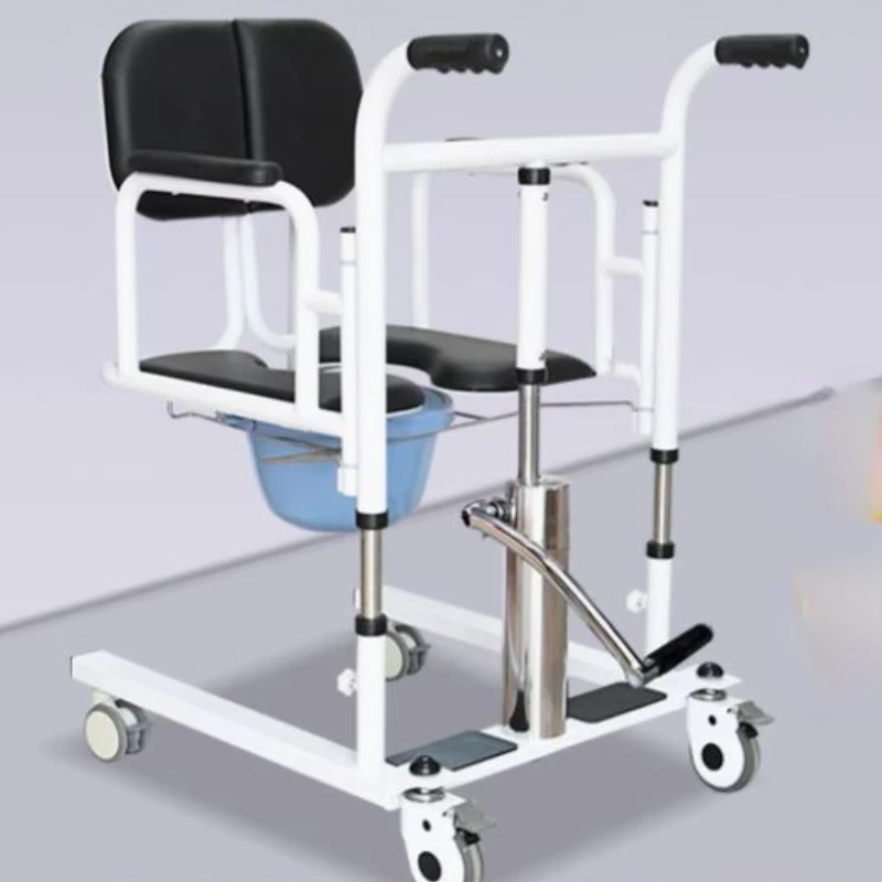 Silla para ancianos, cinturón de seguridad con soporte de carga, dispositivos de asistencia, silla de transferencia de elevación de paciente extraíble, asientos portátiles, silla de baño