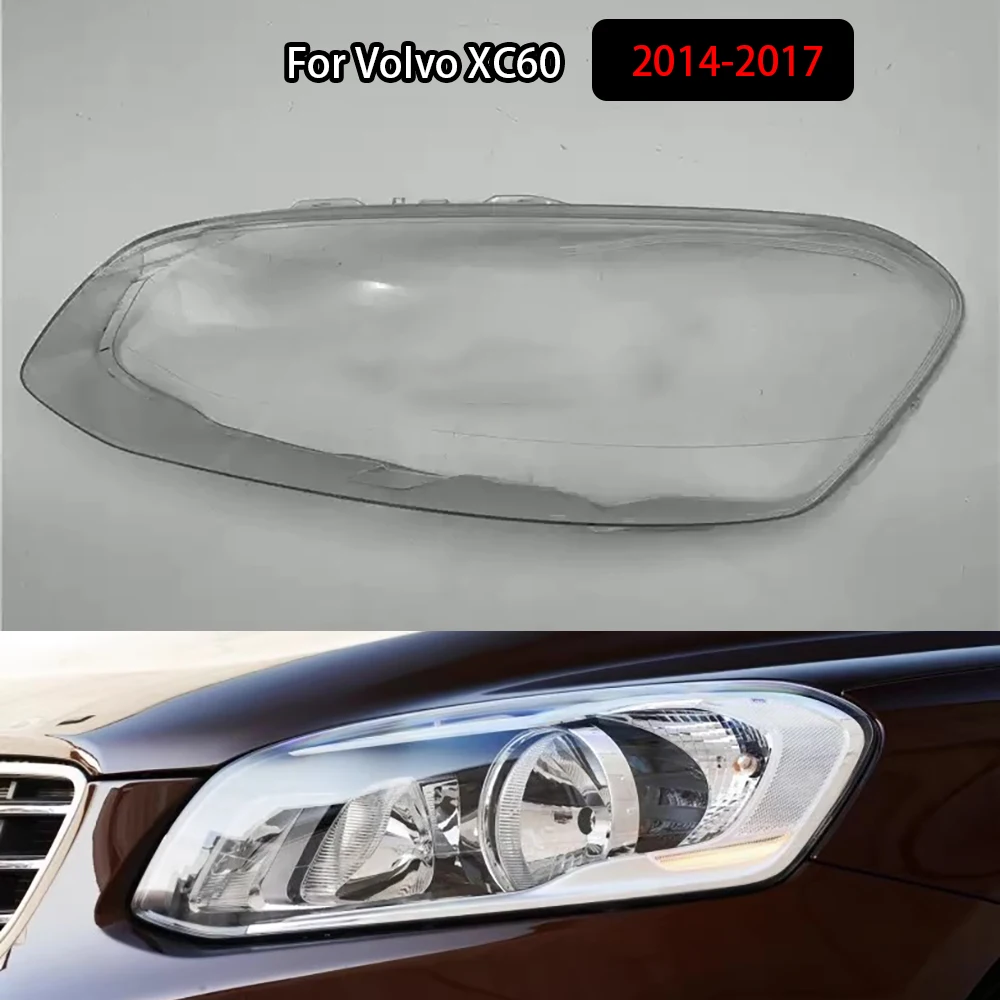 

For Volvo XC60 2014-2017 Front Headlamp Cover Lamp Shade Headlight Shell Lens Plexiglass Replace Original Lampshade