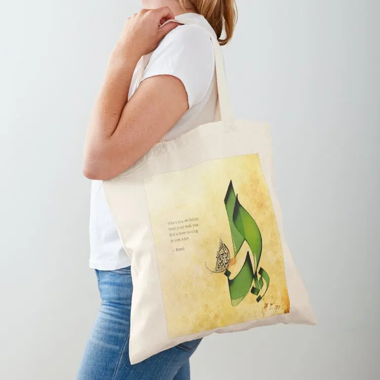 

Arabic Calligraphy - Rumi - Joy Tote Bag supermarket folding bag Canvas bag Beach shopper woman