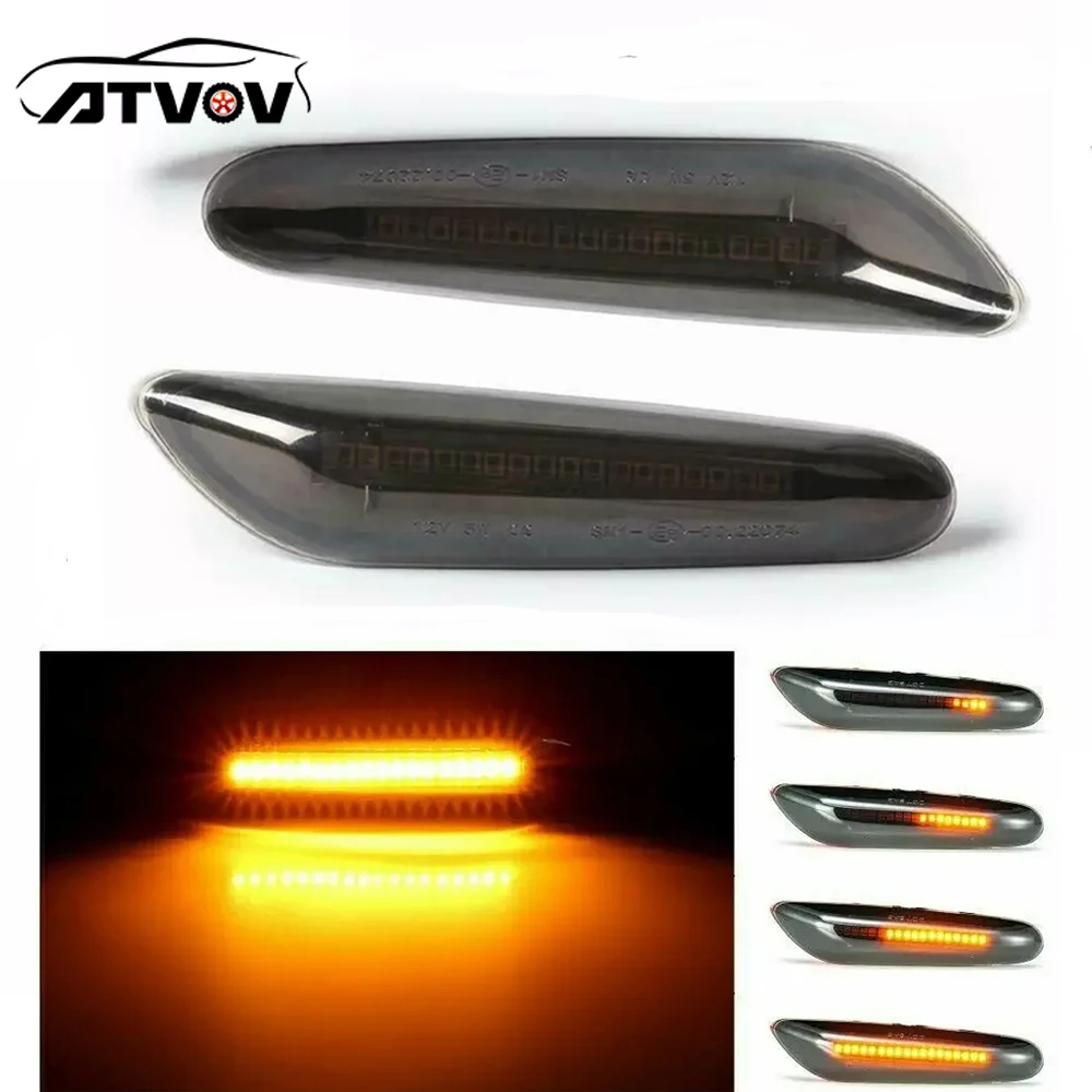 

2x динамический последовательный светодиодный указатель поворота, боковой габаритный фонарь для BMW E60 E61 E90 E91 E87 E81 X3 E83 X1 E84 E88 E92 E93 E46