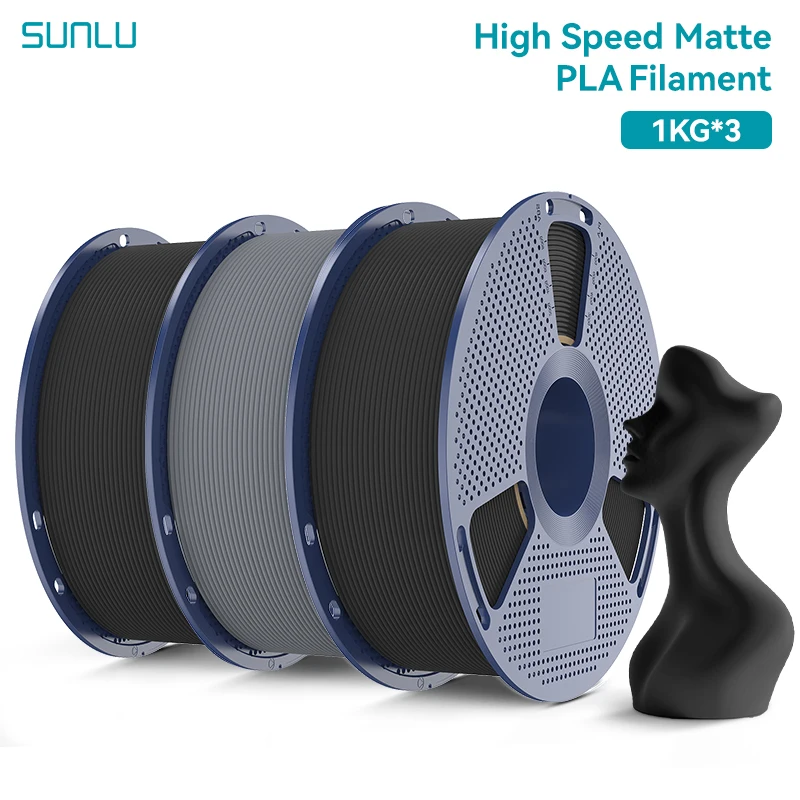 SUNLU PLA Classic 3D-Filament 1,75 mm 600 mm/s Hochgeschwindigkeits-Matt-PLA-Filament, verwicklungsfrei, für die meisten FDM-3D-Drucker, schneller Versand