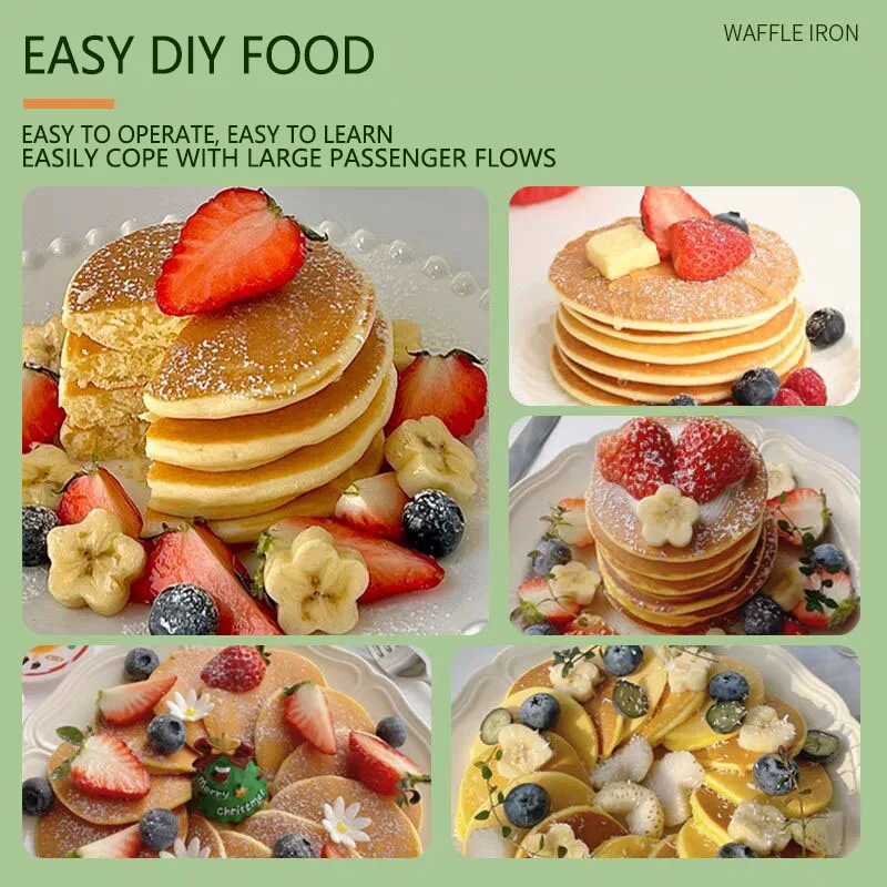 Electric Mini Pancake Maker Poffertje & Dorayaki Cake Machine Pancake Waffle Machine