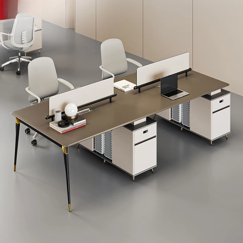 

Manufacturer wholesale high-end office furniture card seat workstation screen staff four double staff office tables and chairs