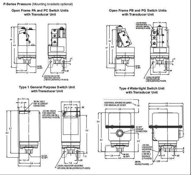 P-H-J-S series pressure switch temperature limit switch NUMATIC solenoid valve