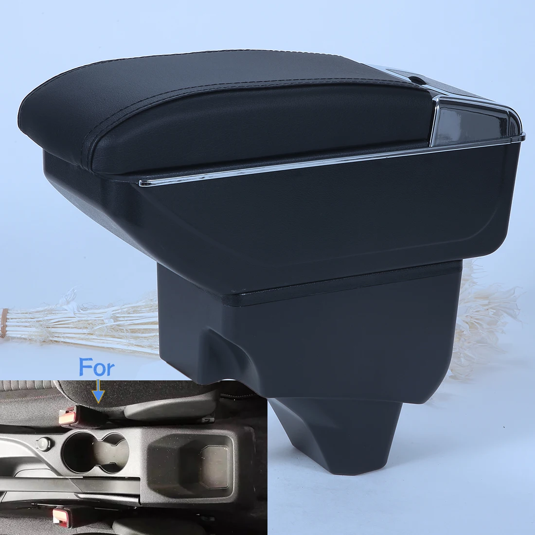 For Peugeot 2008 Armrest for Peugeot 208 Car Armrest Box 2019-2024 Retrofit Parts Interior Details Storage Box Accessories