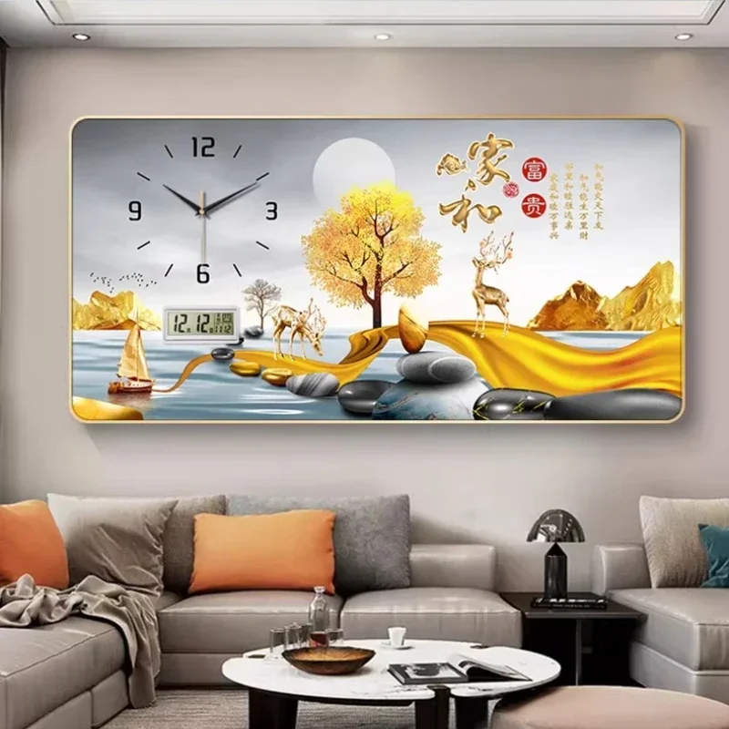 Luxury Watch Fashion Decorative Painting Calendar Clocks Room Decoration Home Decor Room Items Wall Clock Posters Garden Modern