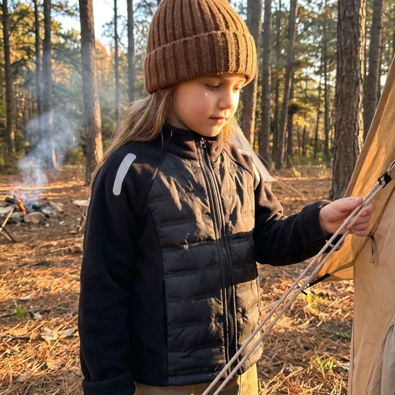 Jungen Mädchen Dicke Jacken Winter Kinder Gefütterte Fleece Warme Mäntel Kinder Kapuzen-Baumwoll-Oberbekleidung Kinderkleidung Kaschmirmantel – Detail 15
