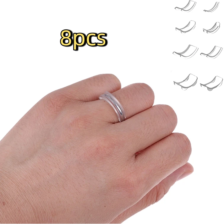 

for Loose Ring Size Reducer Spacer Ring Guard 8pcs Invisible Ring Size Adjuster