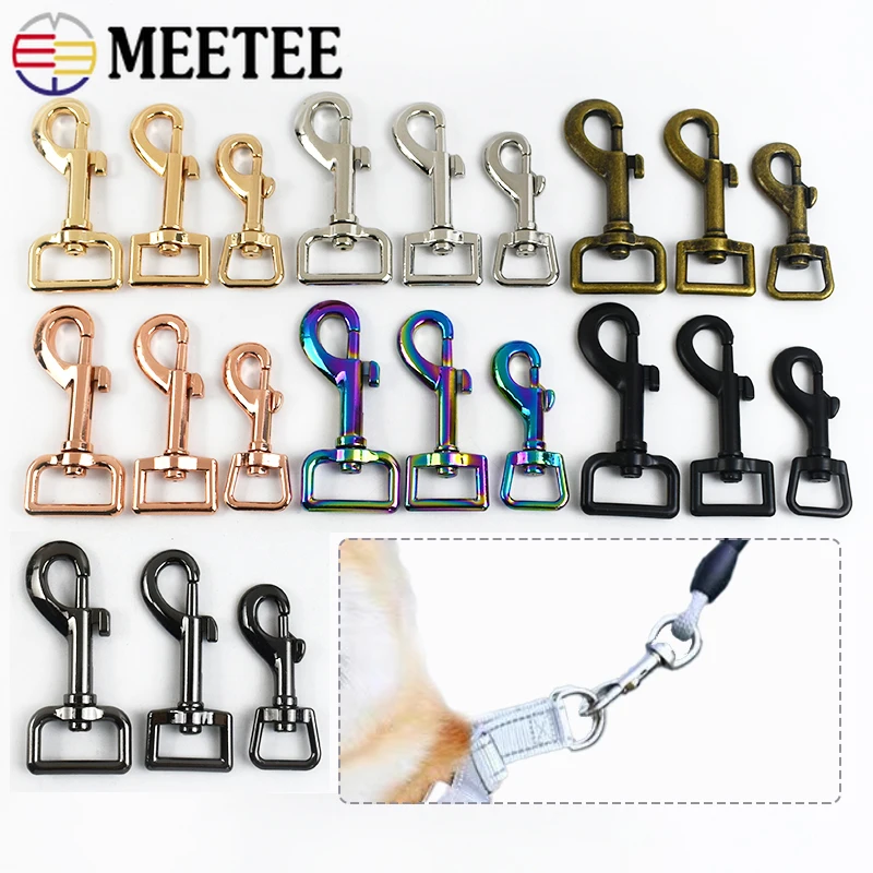 

4/10Pcs Metal Belt Buckles for Bag Keychain Trigger Clip Clasp Webbing Swivel Hook Dog Collar Carabiner DIY Hardware Accessories