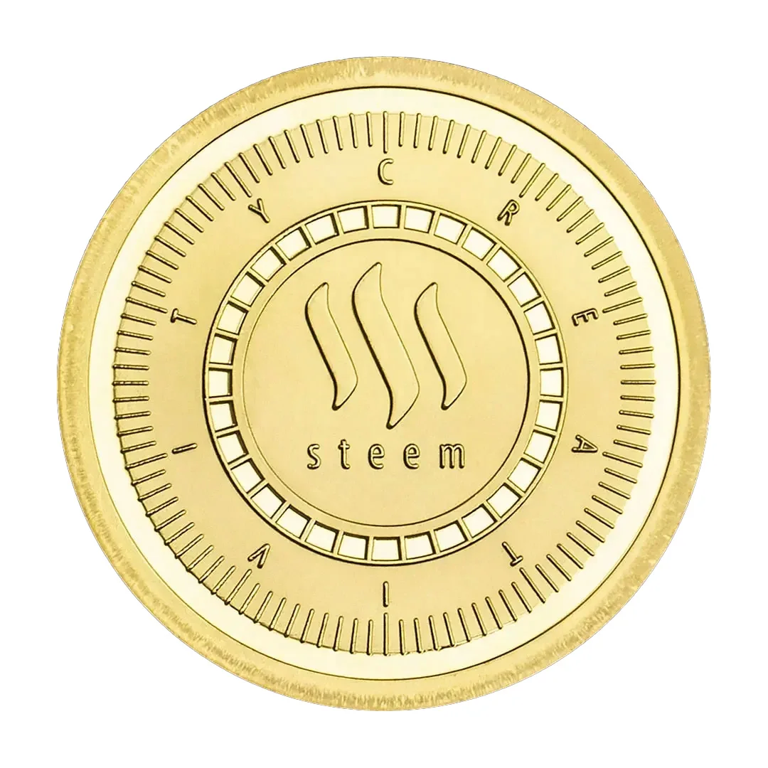 Steem Cryptocurrency Physical Souvenir Coin Silvery Gold Plated Virtual Bitcoin Crypto Commemorative Coins