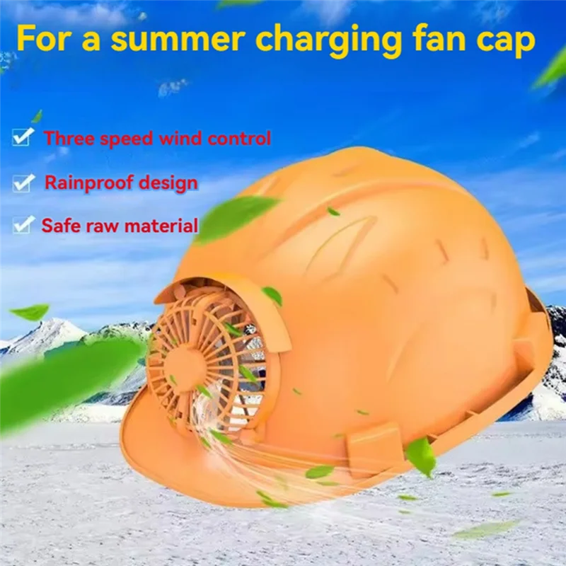 ABRB-Solar casco con ventilador aire acondicionado incorporado casco de sitio de refrigeración protección solar de verano refrigeración de carga