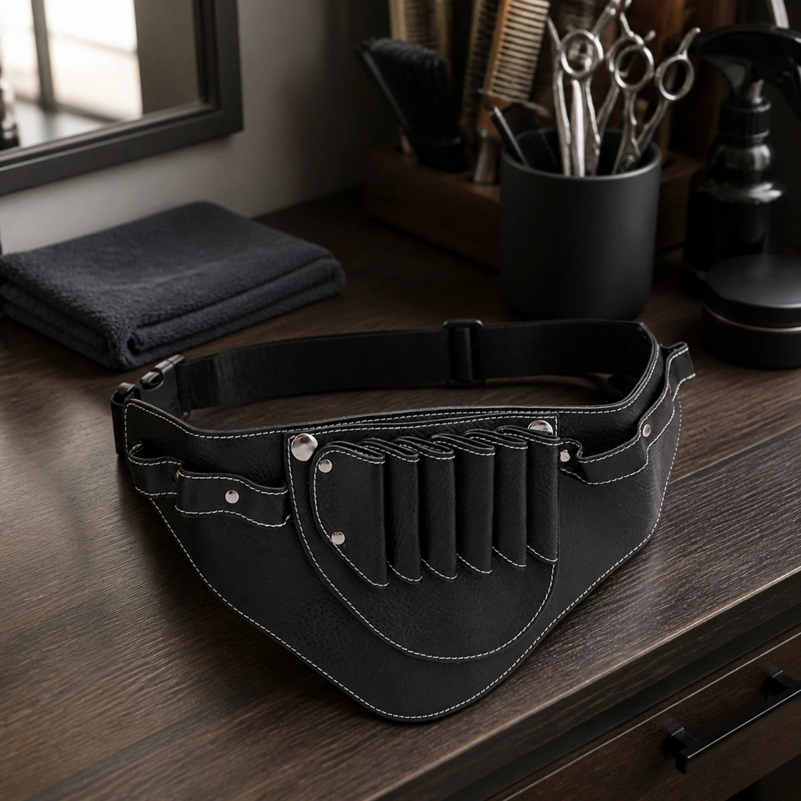 Hairstylist Waist Tool Pouch Lightweight Waist Tool Pouch with Detachable Scissor Holder Holder Adjustable Easy to Clean