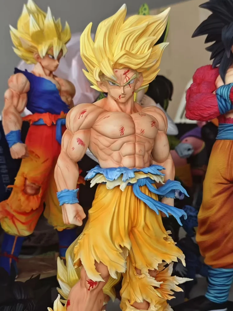 29cm dragon ball z jt estátua son goku figura super saiyan goku figuras de ação desktop ornamentado coleção modo brinquedos presentes