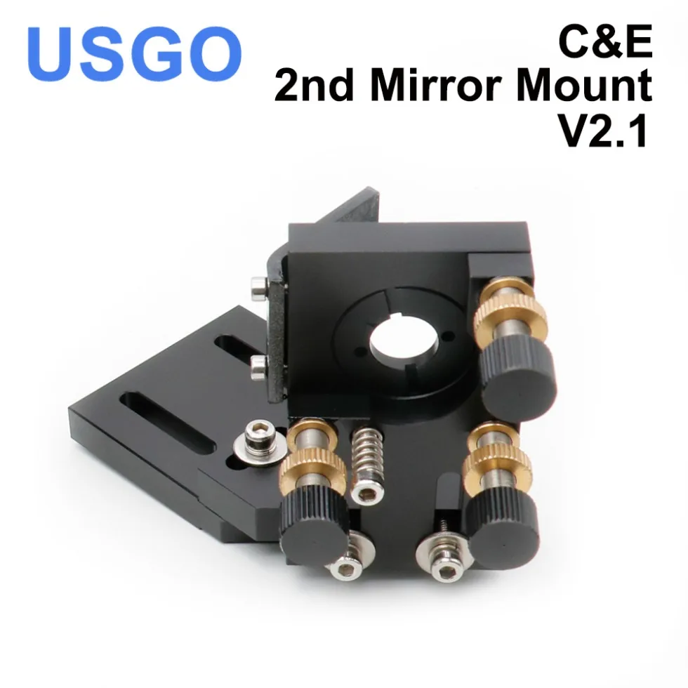 USGO CO2 Lasers 2nd Mirror Mount C&E Series Black 25mm Mirror Mount Integrative Mount for Lase Cutting&Engraving Machine