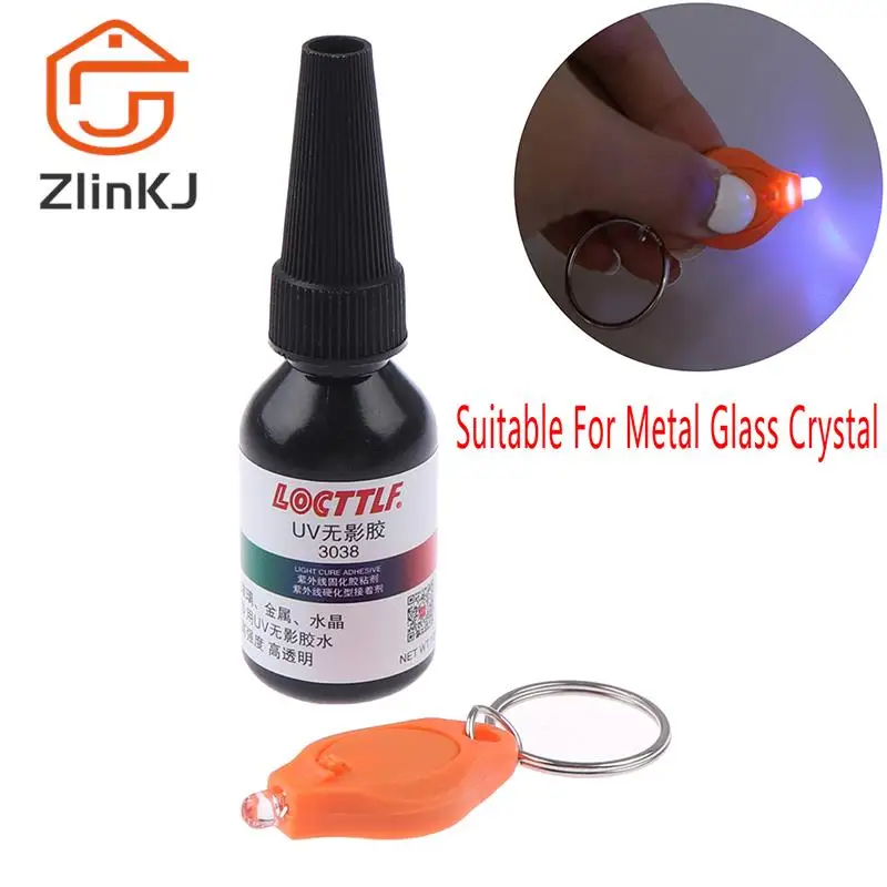 Hot sale 1pc 10ML 3038 3068 UV Glue Curing Adhesive Transparent Crystal Glass Acrylic Repair Liquid Glue