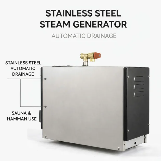 Luxury Commercial 12KW Steam Shower Generator Home Spa Sauna Bathroom Hotel Use Wet Bath Equipment Powerful Electric Machine