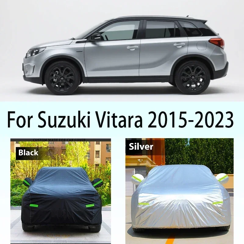 For Suzuki Vitara 2015-2023 Full Car Cover Outdoor Auto Sun Shade Anti-UV Snow Rain Protection Waterproof Cover Dustproof