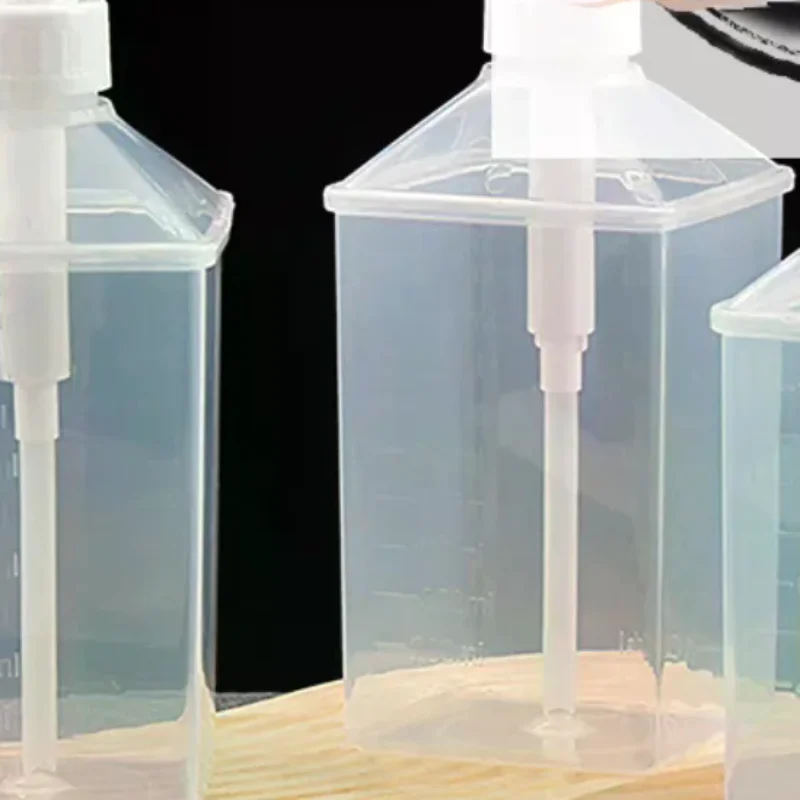 Syrup Dispenser Useful 1100ml Multi-Function Liquid Pump Hand Pressure Fructose Quantitative Syrup Squeeze Honey Plastic Bottle