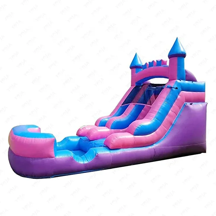 

21' L X 9' W X 12' H Pink Princess Indoor Playground For Inflatable Slide Splash Water Pool Kids For Garden Educational Public U