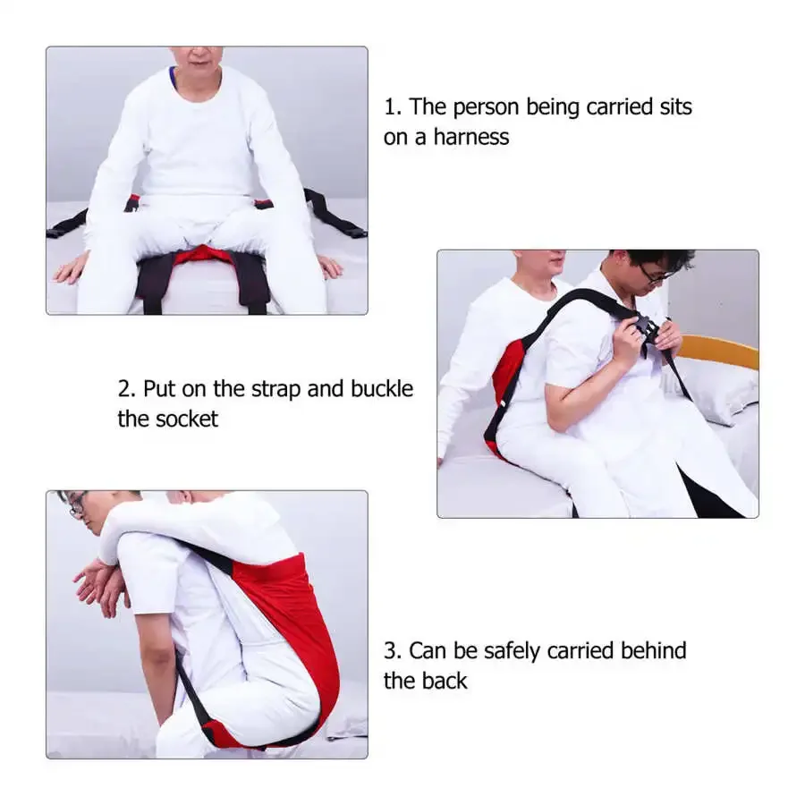 Portable Lift Sling Rehabilitation Assistance Disabled Patients Walking Stand Lift Belts Double layer Designs Reduce Care Stress