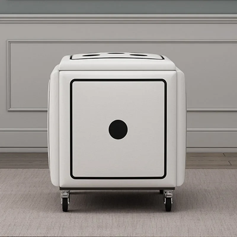 Stackable Cube Storage Ottoman 5 in 1 Dice Stool Modular Nesting Stools as Side Table, Space Saving Seating for Living Room