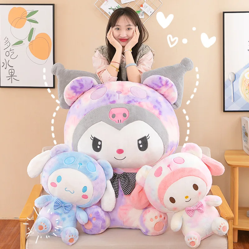 

Гигантская Набивная игрушка Sanrio Kulomi плюшевые куклы-животные Милая набивная подушка в виде коричника Мелодия плюшевые игрушки подарок на день рождения девочки