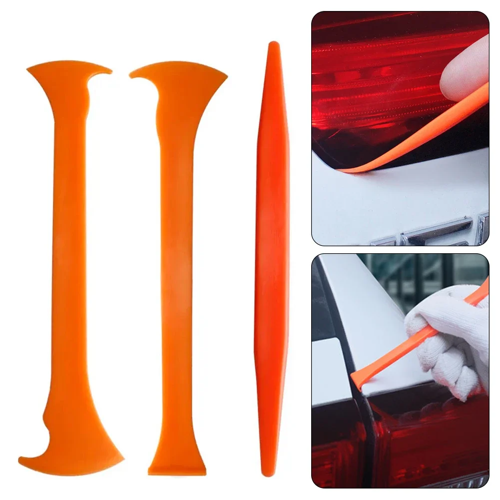 NEW 3Pcs Vinyl Car Wrap Tool Micro Stick Squeegee Window Tinting Kit Corner Scraper Curves Slot Tucking Tools Gap Film Cutter