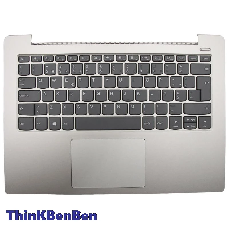 PT Portuguese Platinum Grey Keyboard Upper Case Palmrest Shell Cover For Lenovo Ideapad 330S 14 14IKB 14AST 5CB0R07700