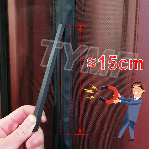 Strong Magnetic Door Mosquito Net Screen Mesh Custom Size Curtain Fly Insect Auto Black,White,Gray Closing Invisible For Outdoor - Image 2