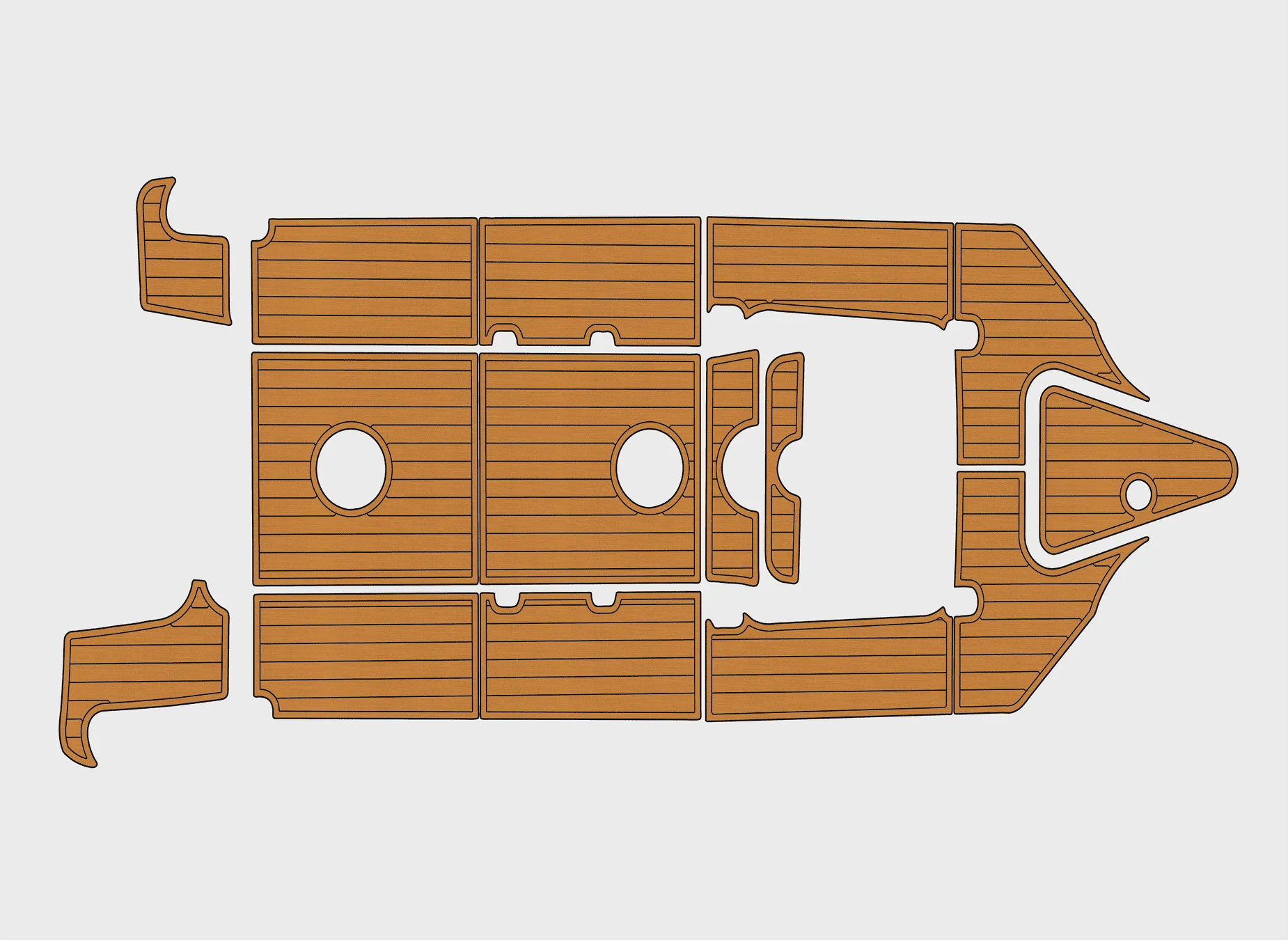 

Самоклеящийся морской коврик из искусственного тикового EVA - 2005-2010 Wellcraft 252 Fisherman Yacht 6 мм (1/4 дюйма), нескользящая настил для лодки для кокпита