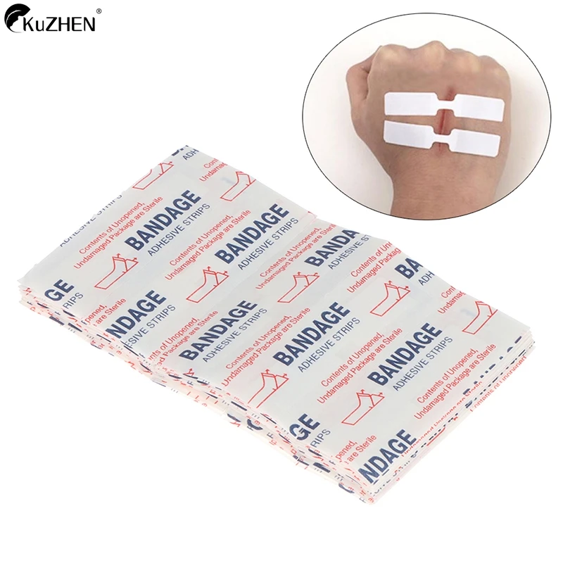 10Pcs Portable Waterproof Butterfly Adhesive Band Aid Wound Closure Bandaid Emergency Kit Bandages Outdoor First Aid Supplies