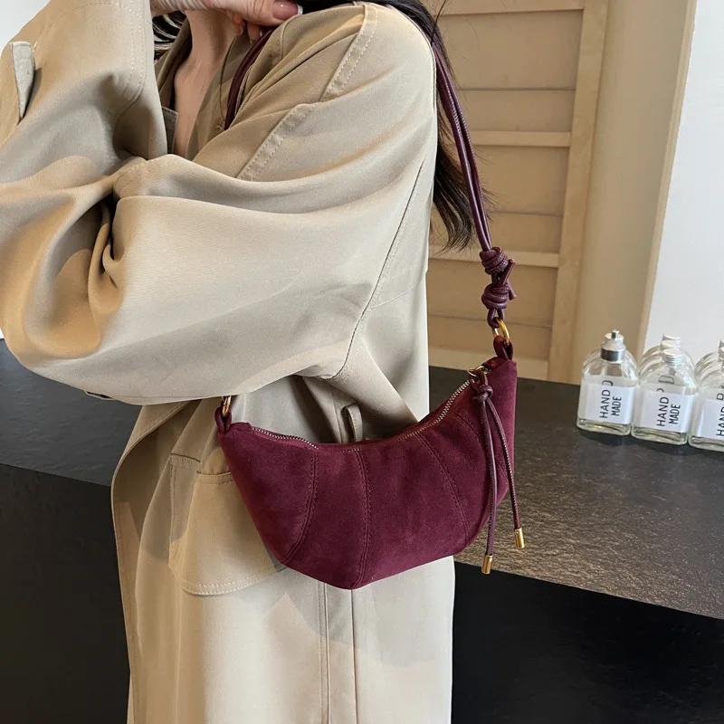 Retro matte material High Quality Women Shoulder Bag Solid Color Simple Fashionable Crossbody bags Soft Western Style Handbags