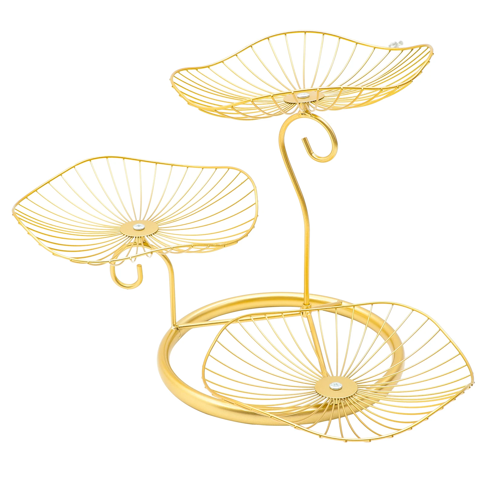 3 الطبقات سلك الحديد سلة فاكهة سلة تخزين معدنية للمطبخ كونترتوب الخضار وجبات خفيفة المنظم وعاء الحديد المطاوع #4